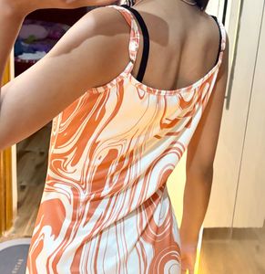 Trendy Swirl Print Slip Dress