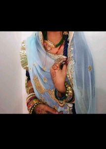 Exquisite Blue Rajputi poshak.
