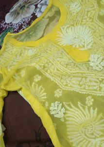 Yellow Chikankari Kurta