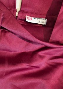 Girls' Maroon Off-Shoulder Party Dress