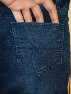 Women's Dark Blue Distressed Skinny Jeans | W'30