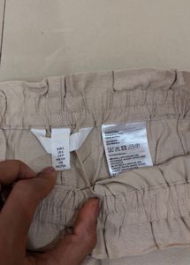 H&amp;M Cream paper bag pants