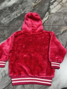Cute Pink Faux Fur Zip-Up Hoodie