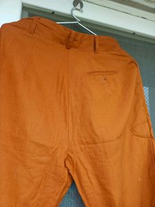 Straight Pant In Rust Colour