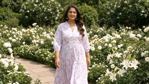 💜 Lavender Print Tiered Maxi Dress