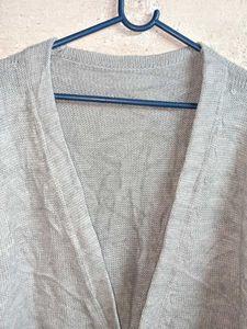 Cozy Grey Longline Shrug Oversized