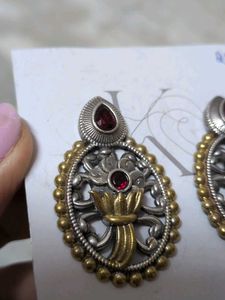 Oxidized Silver &amp; Gold Tone Earrings