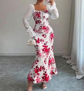 Chic Floral Print Maxi Dress