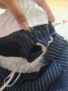 Striped Wide Leg Trousers