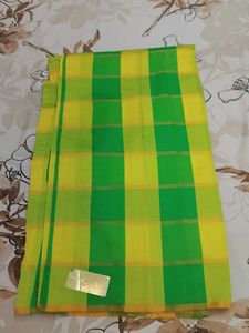 yellow green Saree
