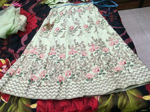 Embroidered Lehenga Skirt with Dupatta
