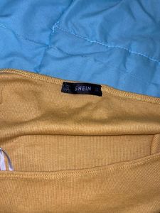 Shein yellow tube top