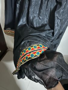 Vibrant Yellow &amp; Black Lehenga Choli Set