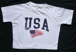 White USA Graphic T-Shirt