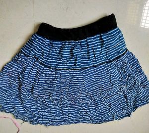 Bohemian Blue Striped Skirt