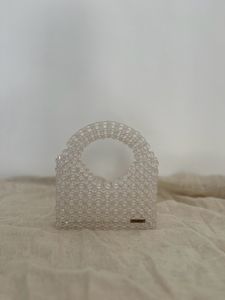 PEARLFIESTA Transparent Structured Handheld Bag
