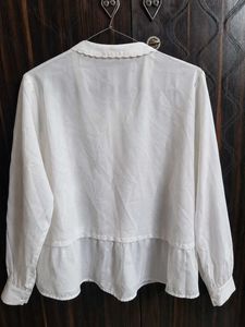 Chic White Peplum Top