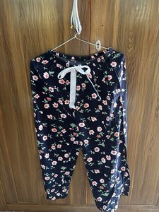 Floral Print Palazzo Pants with Tie