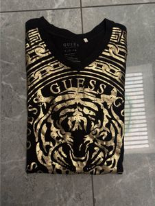 Men's Black Tiger Print T-Shirt