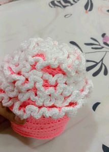 Handmade Knitted Pink Scarf