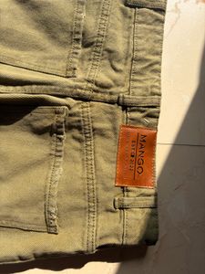 Corduroy Olive Green Cargo Pants