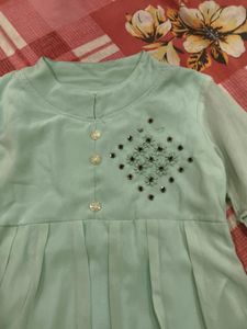 Embellished Mint Green Kurta