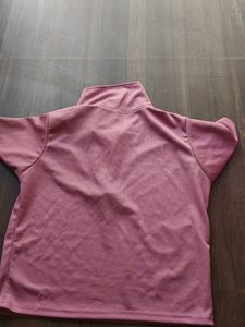 Ribbed Zip Neck Cropped Top