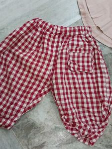 Cute Gingham Pants and Top Set