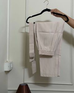 Chic Pink Double-Breasted Blazer and Pants Set