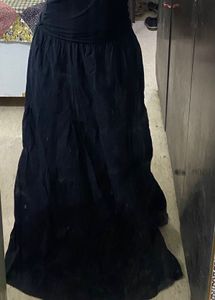 Black Tiered Maxi Skirt