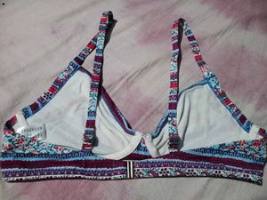 Boho Floral Print Bikini Top