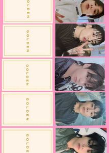 BTS Jumgkook Golden laminated Photo Cards pack of