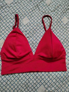 Red V-Neck Bralette