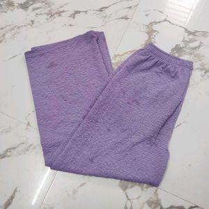 Cozy Lavender Wide Leg Sweatpants