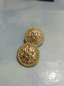 Elegant Kundan Stud Earrings
