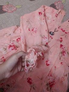 Pink Floral Kurta