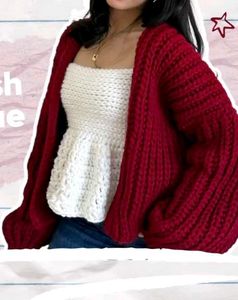 Chunky Crochet Cardigan