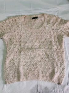 Cozy Pink Textured Sweater