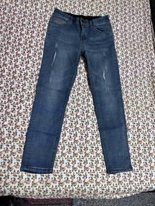 Stylish Ripped Blue Skinny Jeans