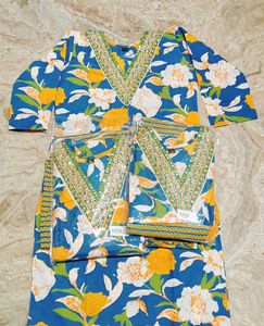 Flower Print Kurti Set