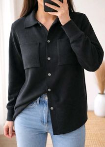 Stylish Knit Shirt Jacket