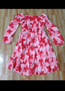 Floral Print Long Sleeve Dress