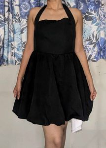 Little Black Halter Dress L size