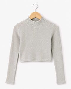 Ribbed Mock Neck Cropped Top