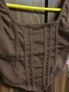 Ribbed Corset Top