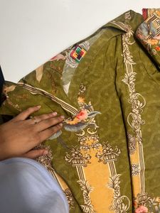 Stylish Green Printed Kurta Set