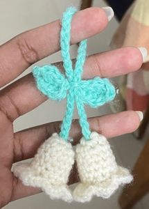Handmade Crochet Flower Keychain