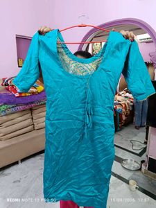 Teal Kurta with Dupatta