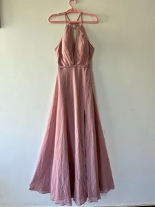 new Blush peach back less bow dress👗(surplus)