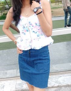 Floral Print Crop Top